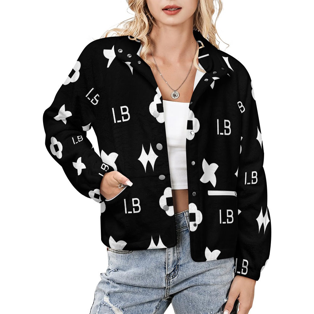 LauBelle - Women's Stand Collar Plush Jacket - LauBelle Brand