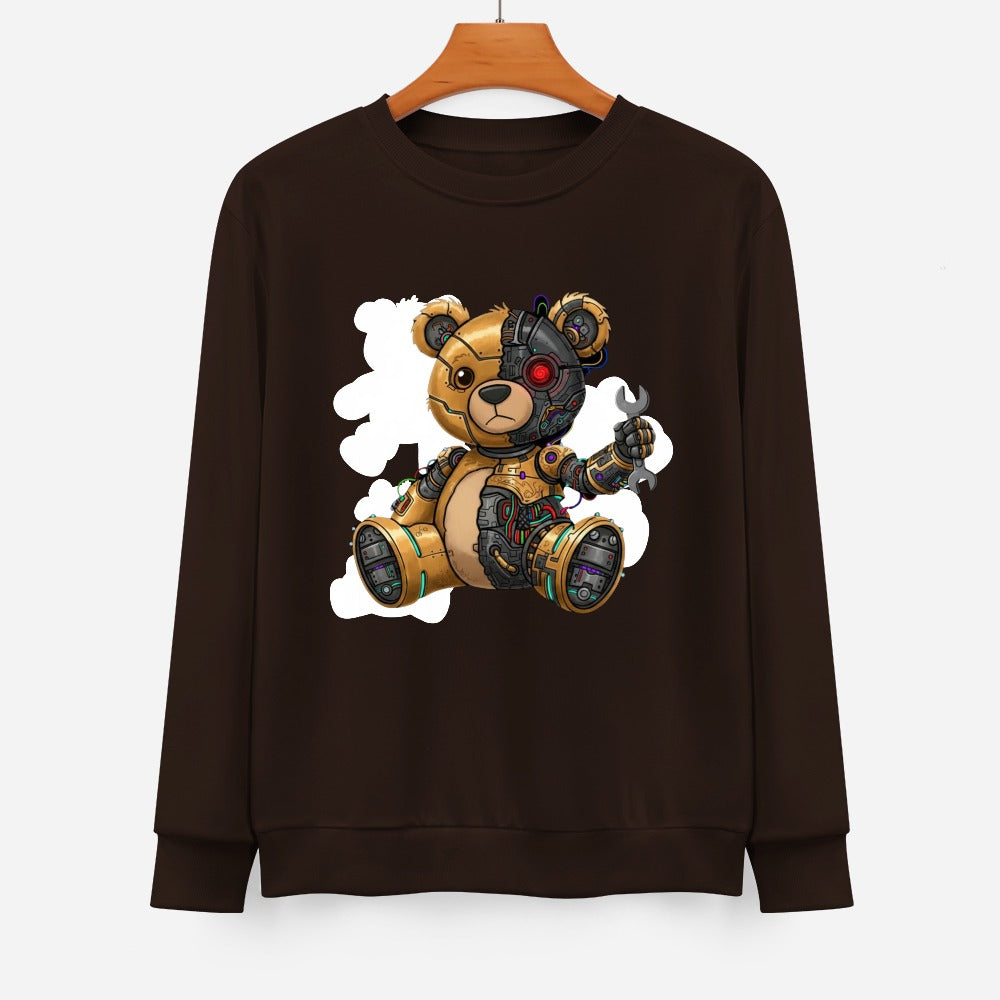 LauBelle Pure Cotton Front-Graphic Pullover Sweatshirt