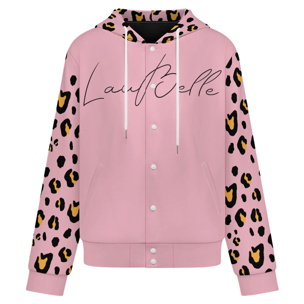 LauBelle Sport Athletic Hooded Baseball Varsity Jacket for her