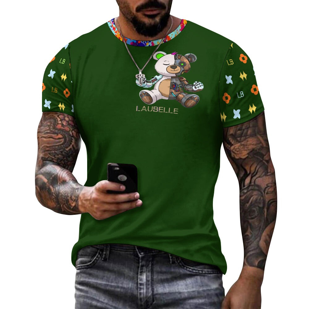 LauBelle - Men's Cotton T-shirt - Dark Green - LauBelle Brand