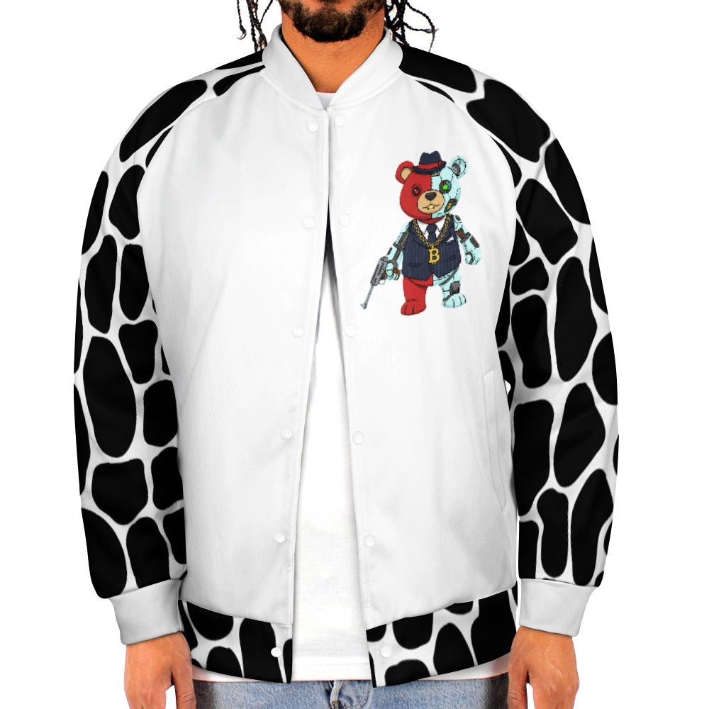 LauBelle Mens Classic Varsity Baseball Jacket Snap Button