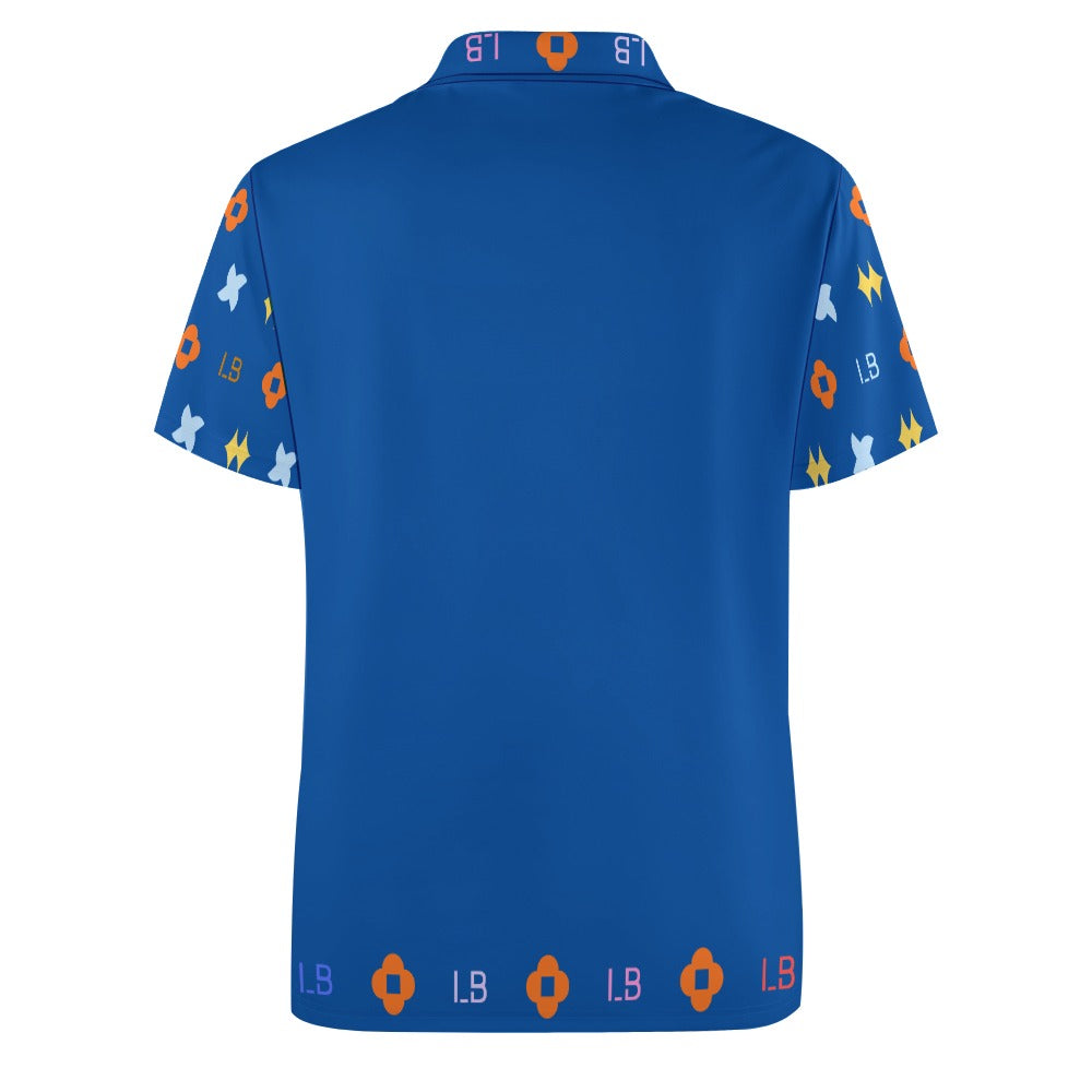 LauBelle - European Sode POLO Straight Shirt - skyy blue - LauBelle Brand