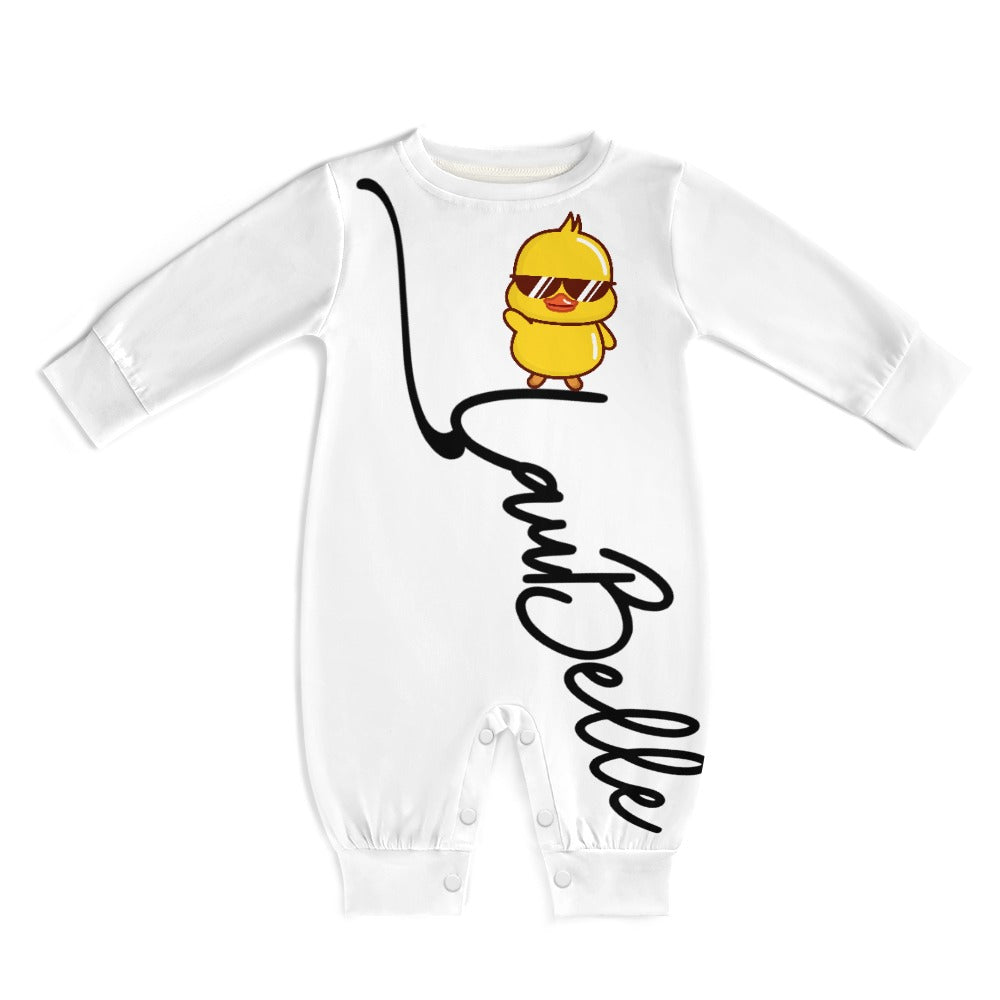 LauBelle Baby Soft Combed Cotton Long-Sleeve Bodysuit