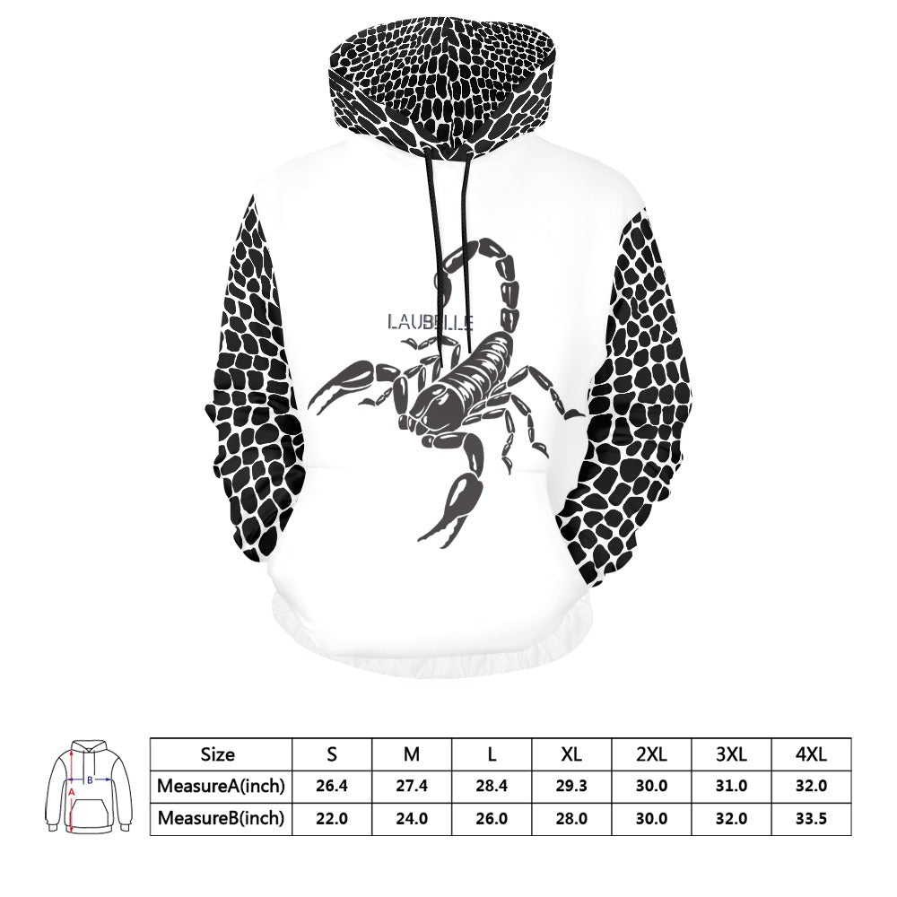 LauBelle Mens All-Over Graphic Print Heavyweight Hoodie