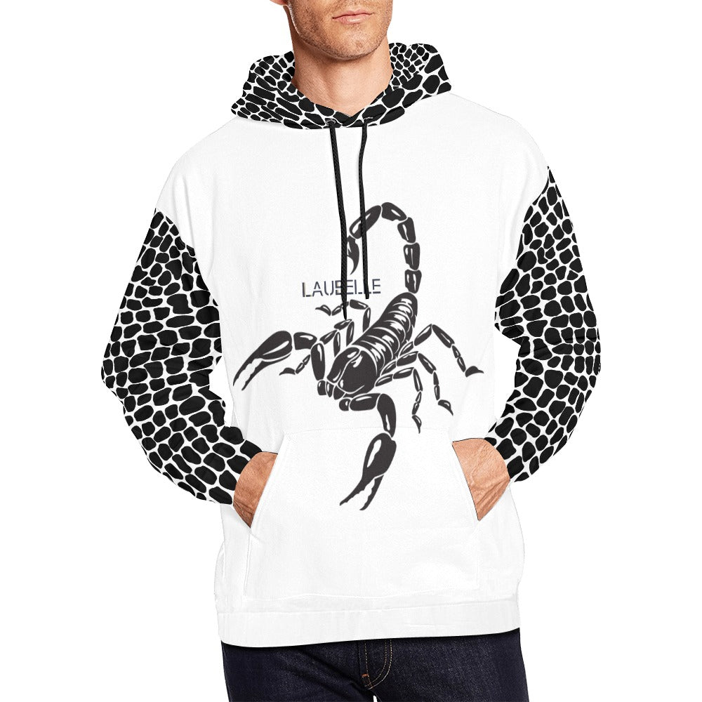 LauBelle Mens All-Over Graphic Print Heavyweight Hoodie