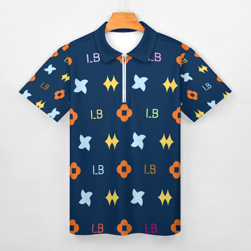 LauBelle - Short sleeve polo shirt - Darkk Bleu - LauBelle Brand
