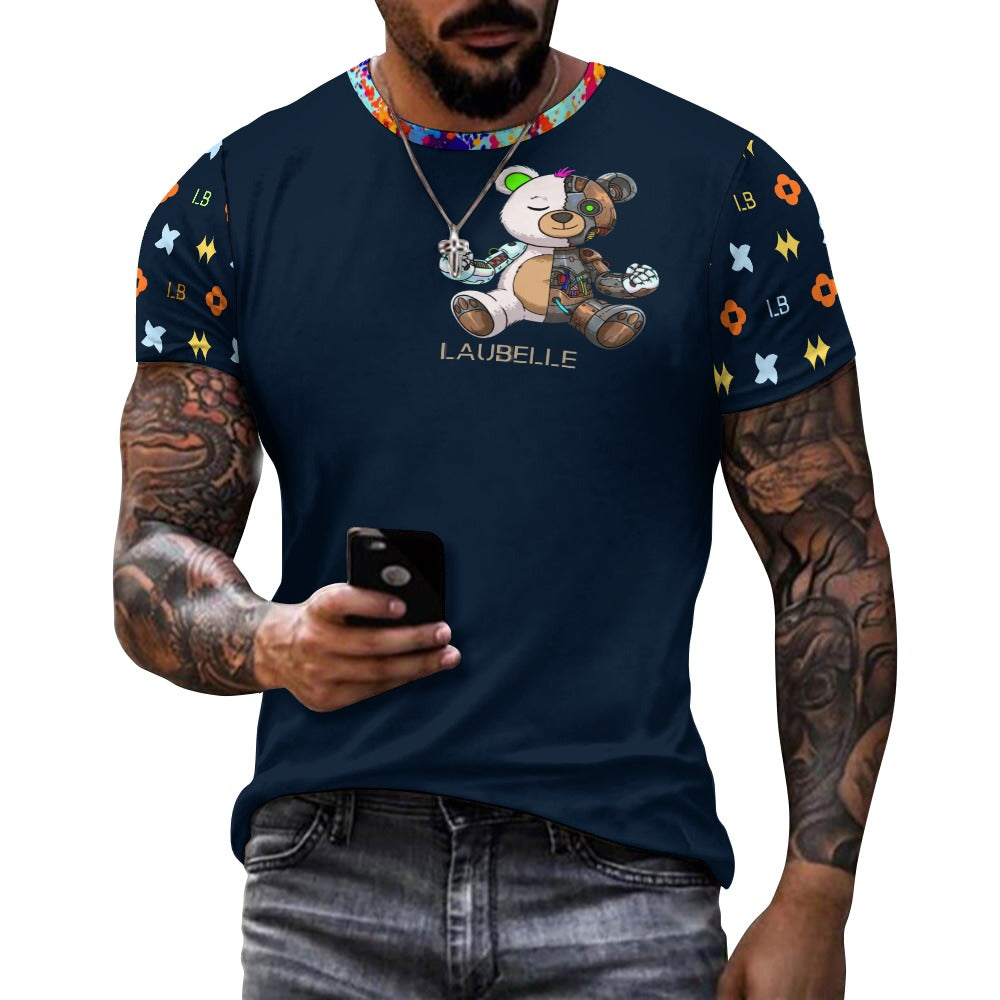 LauBelle - Men's Cotton T-shirt - Dark Blue - LauBelle Brand