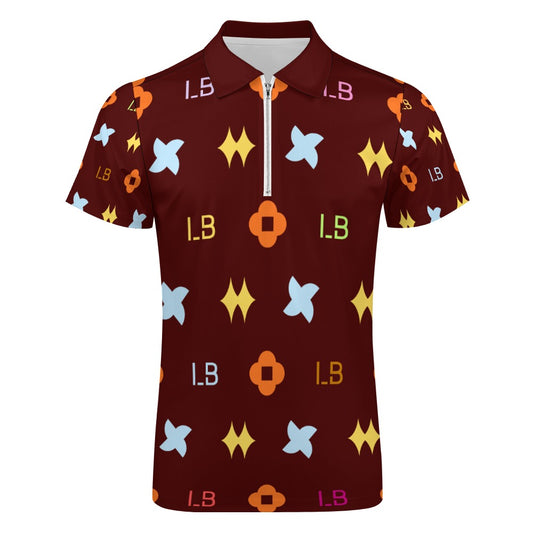 LauBelle - Short sleeve polo shirt - Dark Red - LauBelle Brand