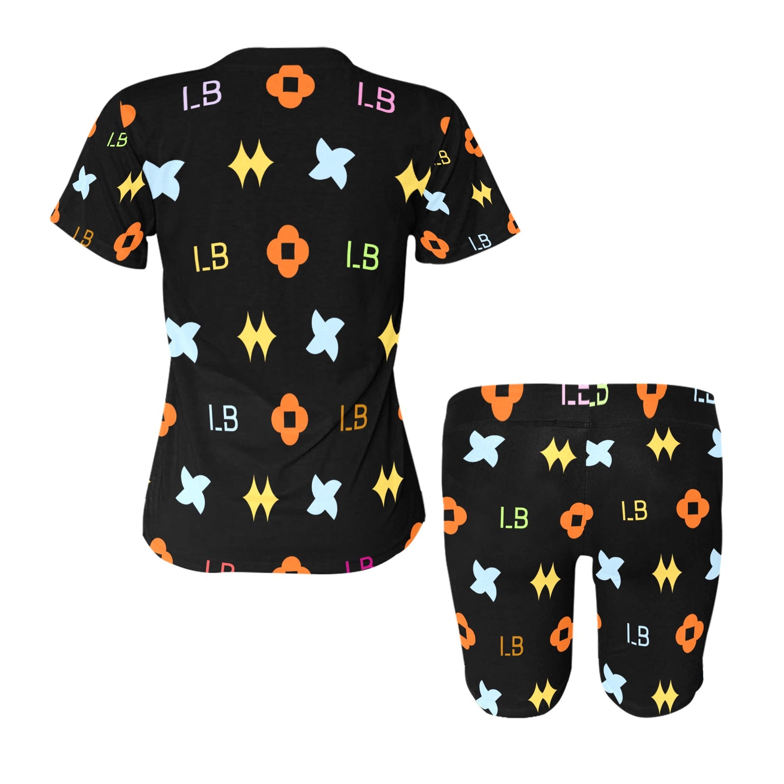 LauBelle - Women's Short Gym Set(Sets 03) - Black - LauBelle Brand