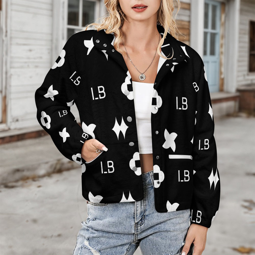 LauBelle - Women's Stand Collar Plush Jacket - LauBelle Brand