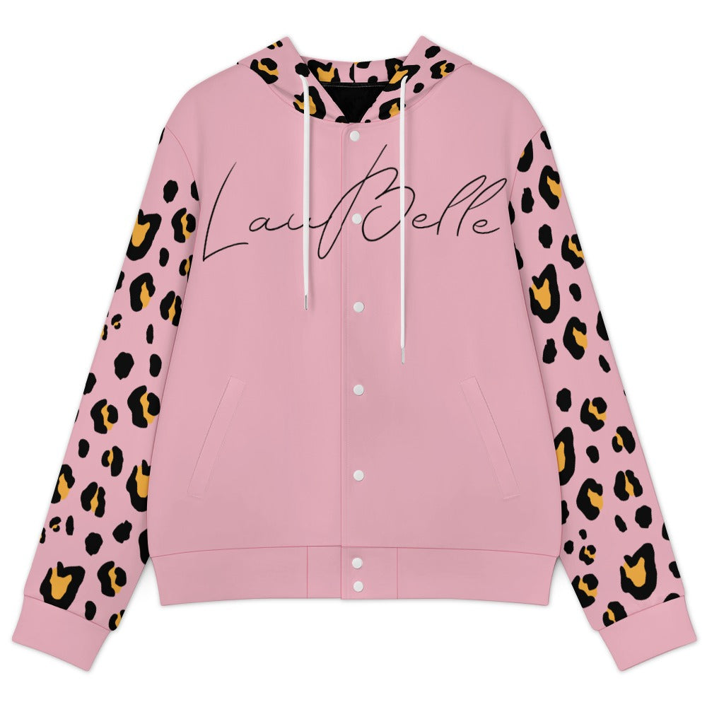 LauBelle Sport Athletic Hooded Baseball Varsity Jacket for her