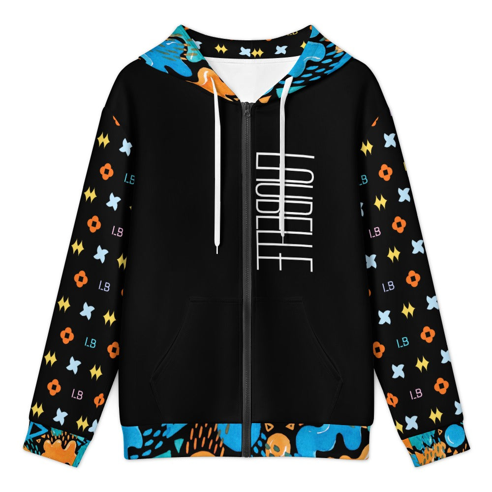 LauBelle Mens Athletic Full-Zip Hoodie with Side Pockets