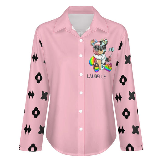 LauBelle - Cropped hem shirt - Pink - LauBelle Brand