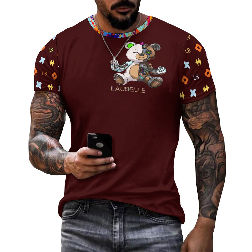 LauBelle - Men's Cotton T-shirt - Dark Redd - LauBelle Brand