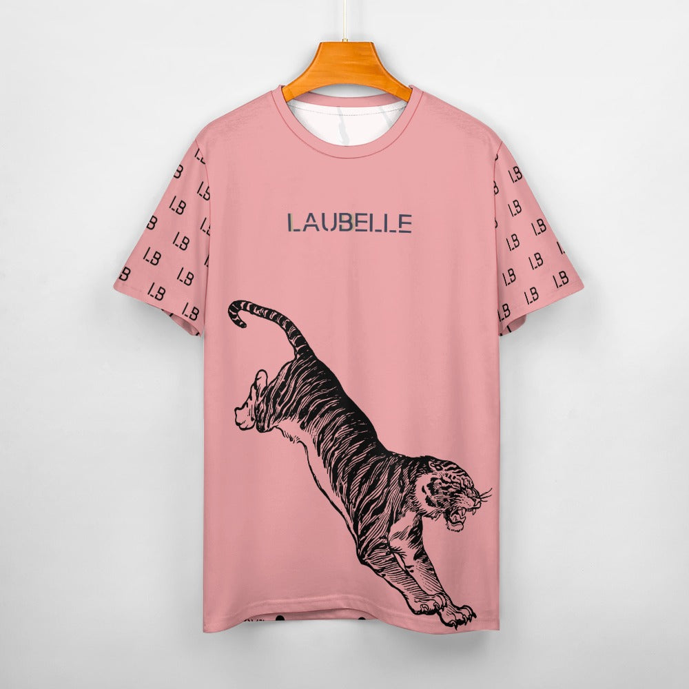 LauBelle - Men's Graphic Tiger Tee – Pure Cotton Graphic T-Shirt