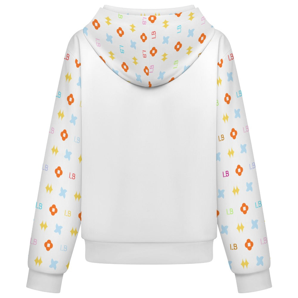 LauBelle Sport Athletic Hooded Baseball Varsity Jacket for her