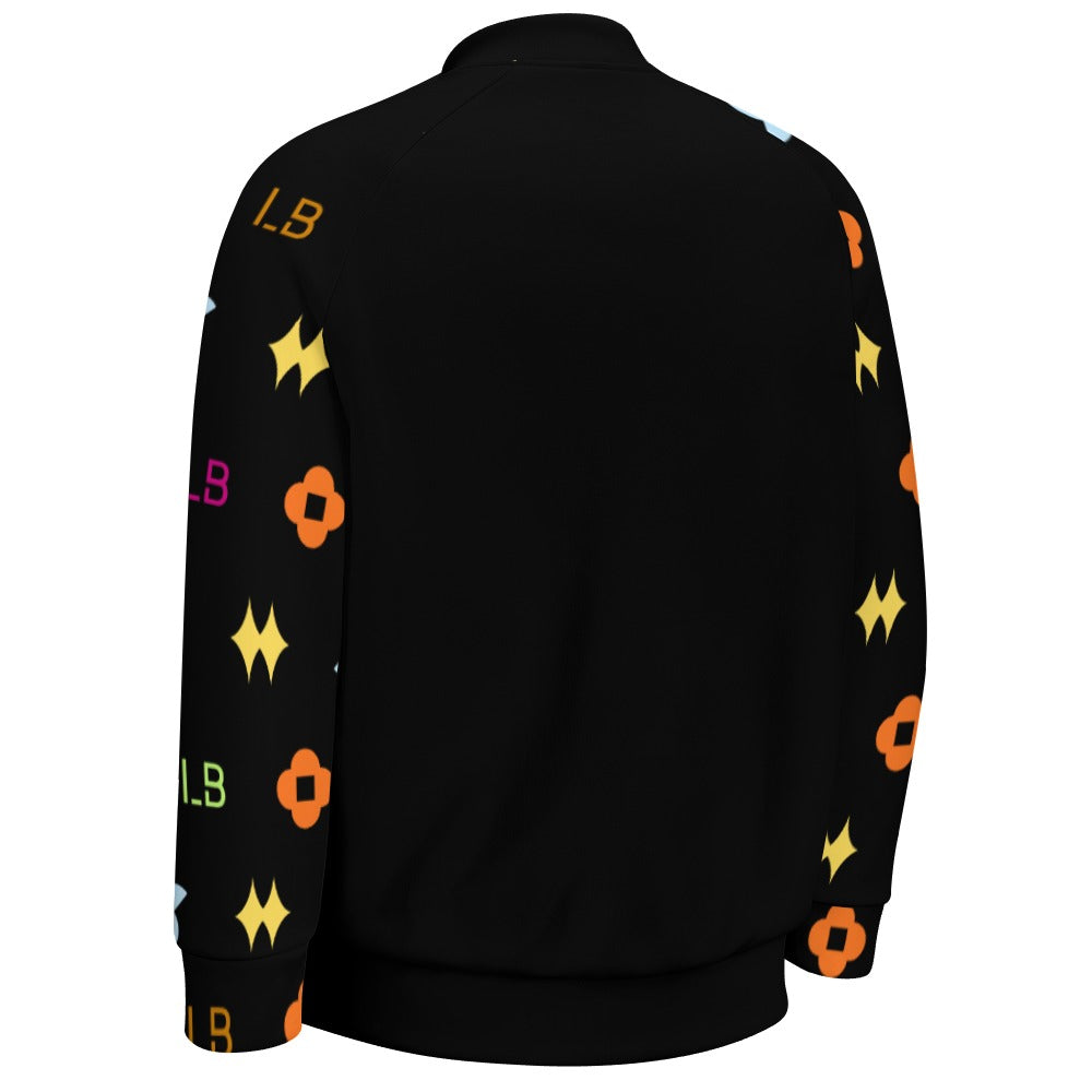 LauBelle Mens Classic Varsity Baseball Jacket Snap Button