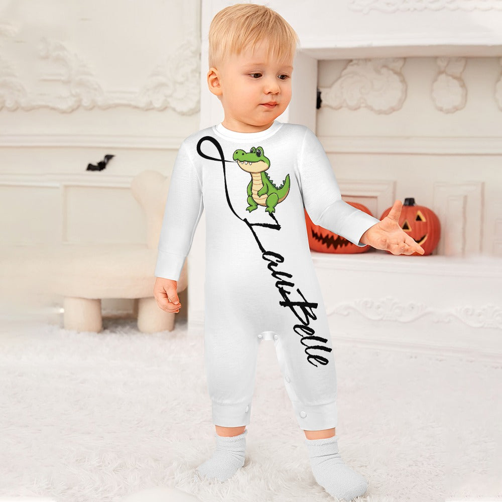 LauBelle Baby Soft Combed Cotton Long-Sleeve Bodysuit