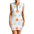 LauBelle - Women's Short Sleeve Dress with Short Zipper - WHITE - LauBelle Brand