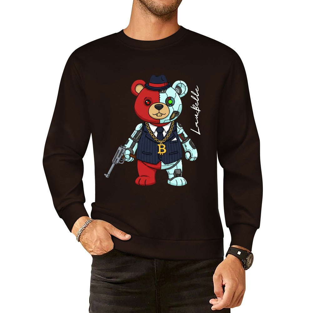 LauBelle Pure Cotton Front-Graphic Pullover Sweatshirt