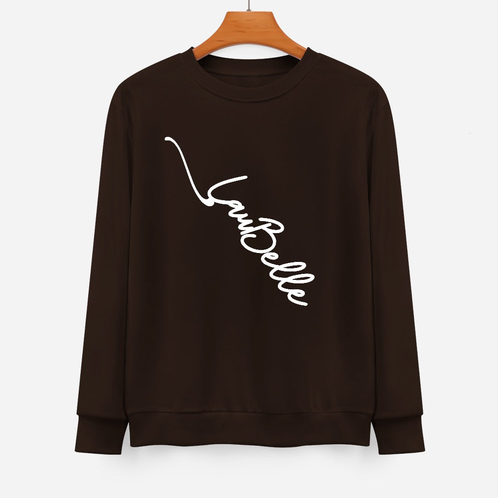 LauBelle Pure Cotton Front-Graphic Pullover Sweatshirt