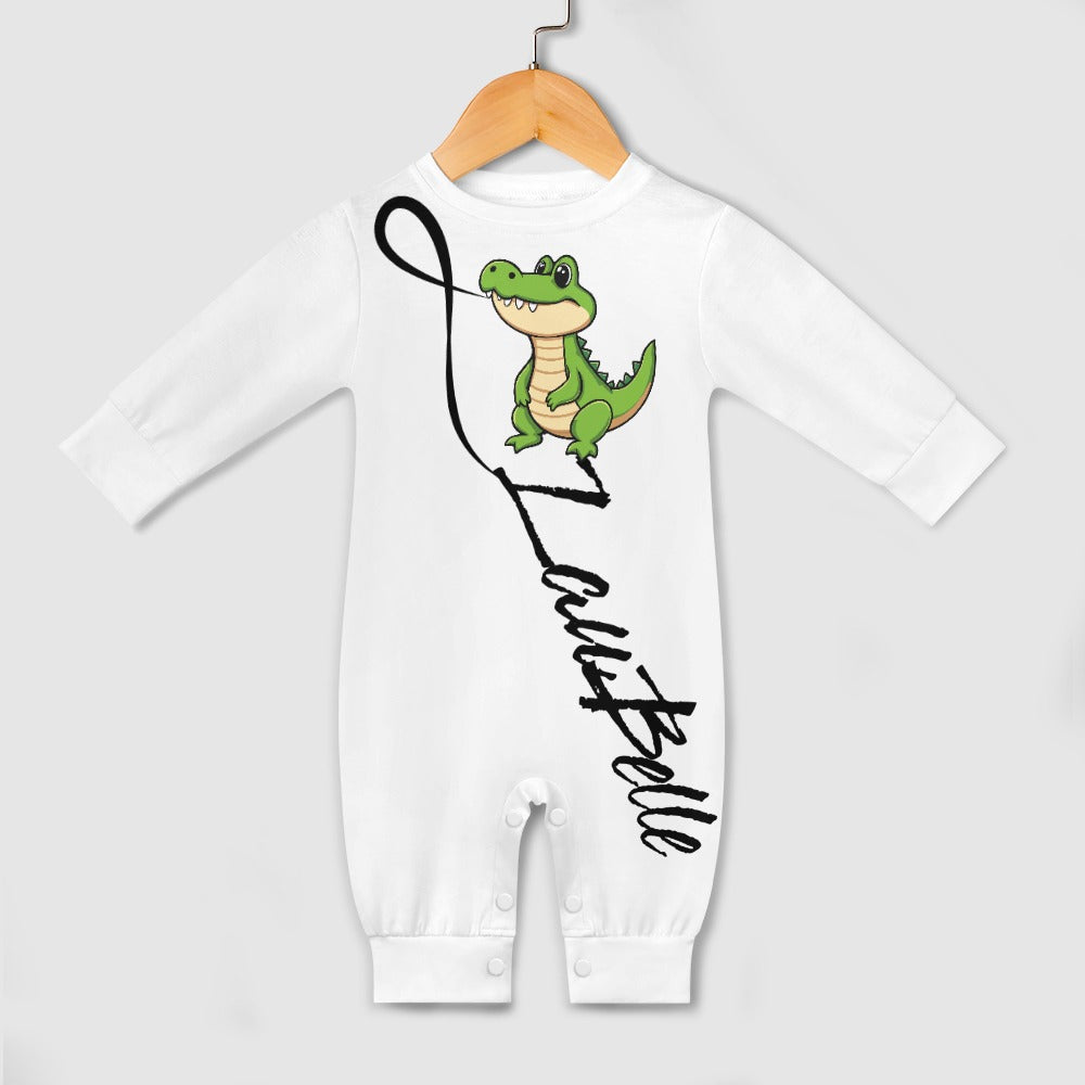 LauBelle Baby Soft Combed Cotton Long-Sleeve Bodysuit