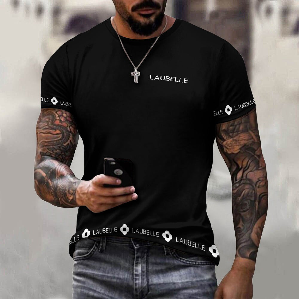 LauBelle - Men's Cotton T-shirt - Blackk minn - LauBelle Brand