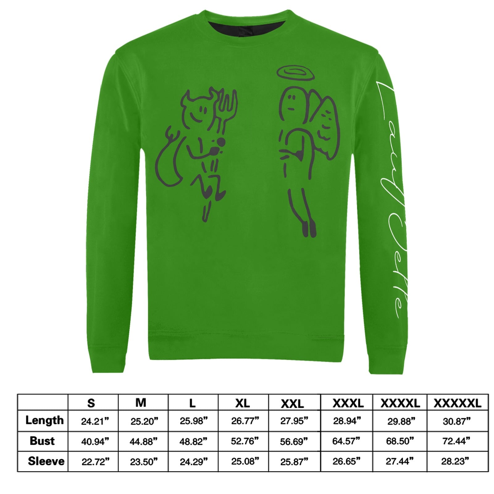 LauBelle Mens Graphic Print Crewneck Sweatshirt