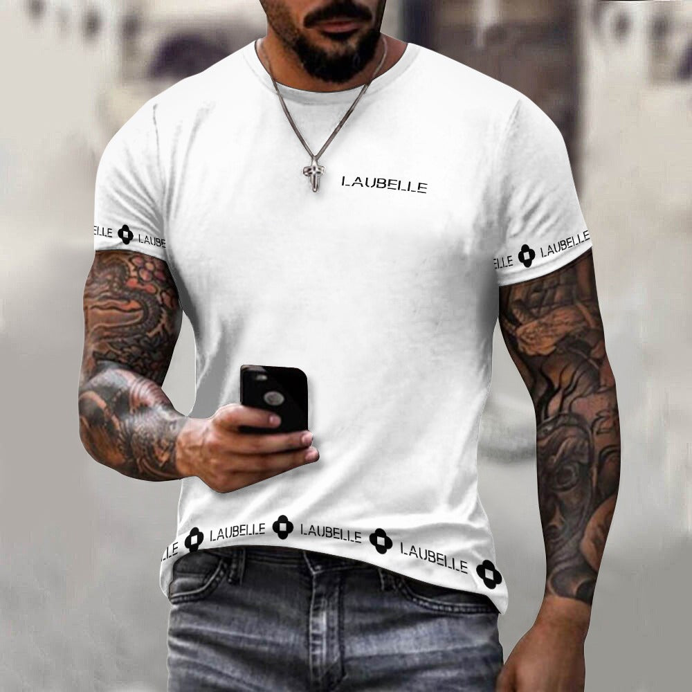 LauBelle - Men's Cotton T-shirt - Whiitee - LauBelle Brand