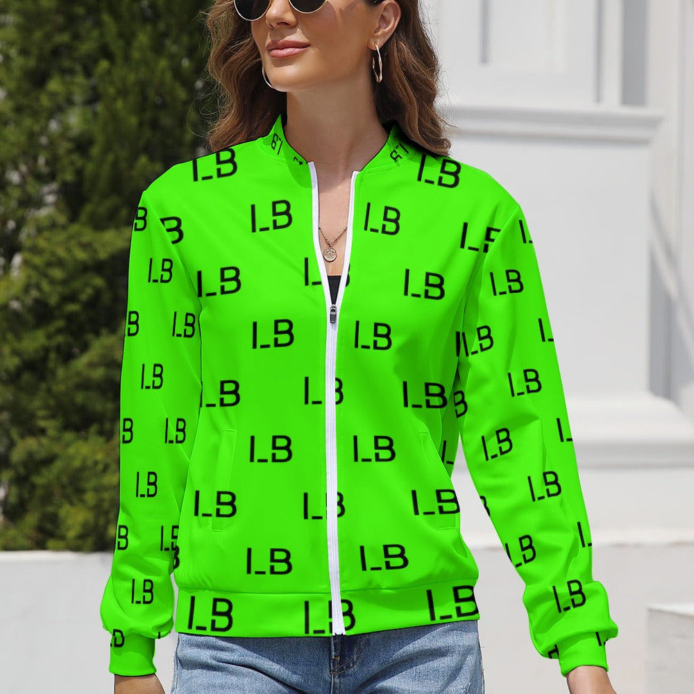 LauBelle Womens Tailored Athletic Zipper Workout Jacket
