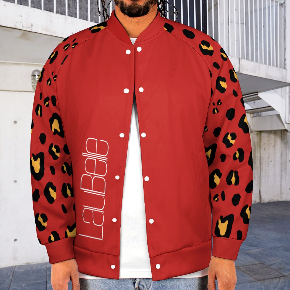 LauBelle Mens Classic Varsity Baseball Jacket Snap Button
