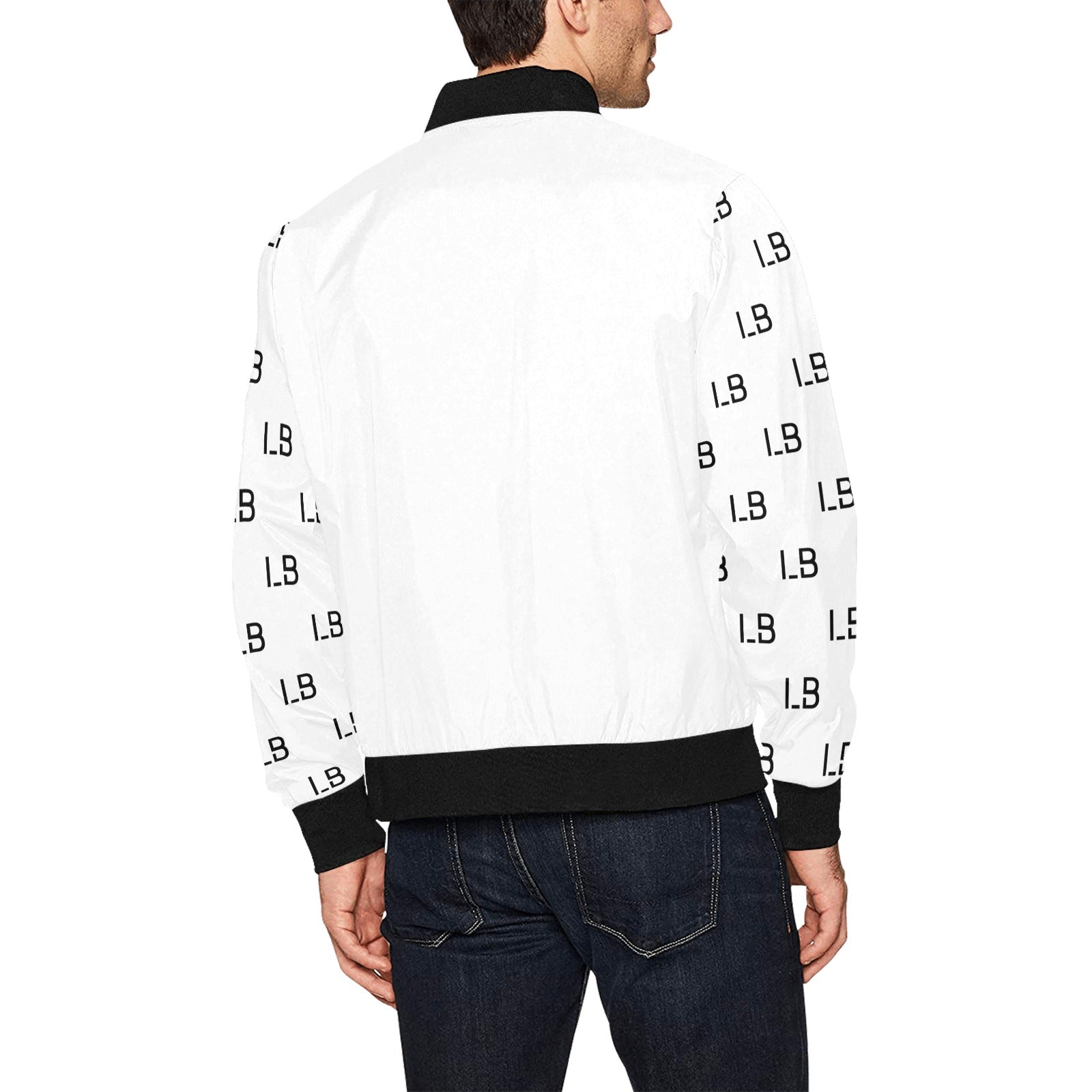 LauBelle Mens Heavyweight Zip-Up Bomber Jacket