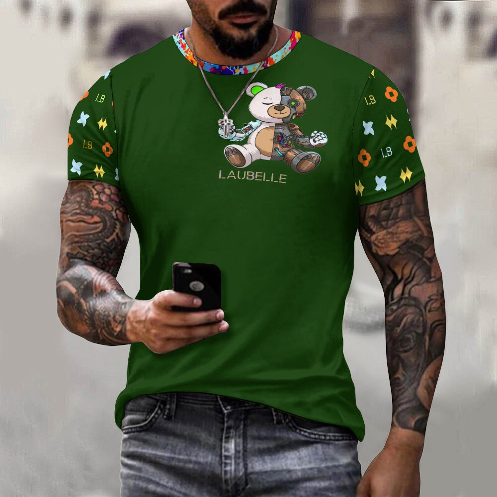 LauBelle - Men's Cotton T-shirt - Dark Green - LauBelle Brand