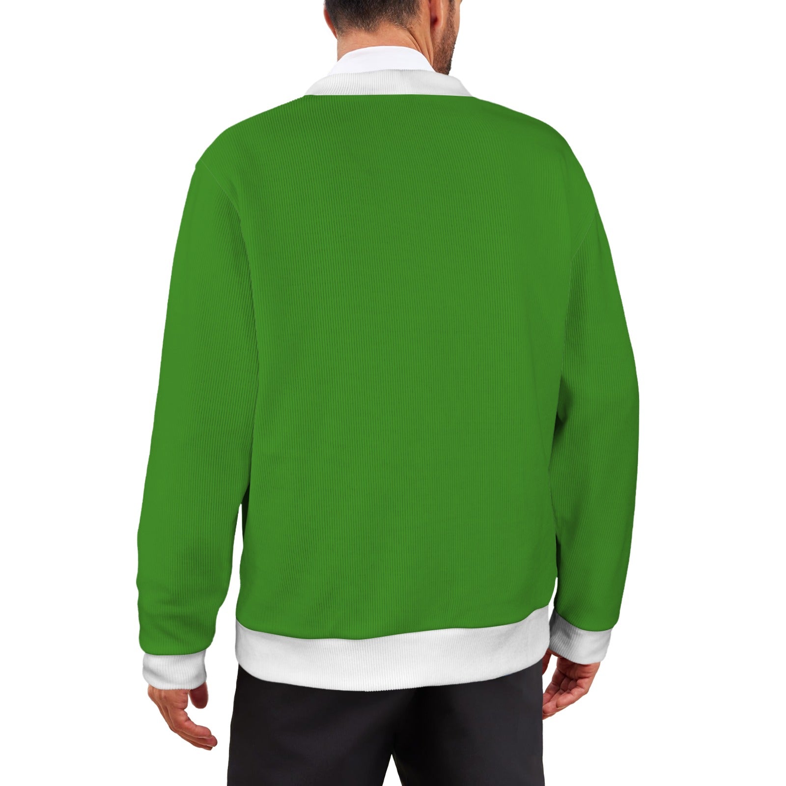 LauBelle Mens Tailored V-Neck Button-Up Cardigan