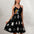 LauBelle - Women's Elegant Suspender Dress - Blackk - LauBelle Brand