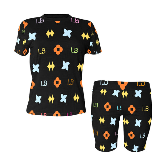 LauBelle - Women's Short Gym Set(Sets 03) - Black - LauBelle Brand