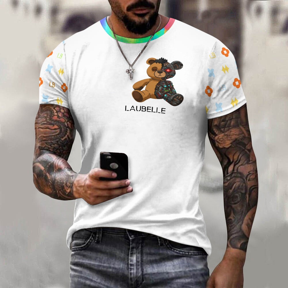 LauBelle - Men's Cotton T-shirt -White - LauBelle Brand