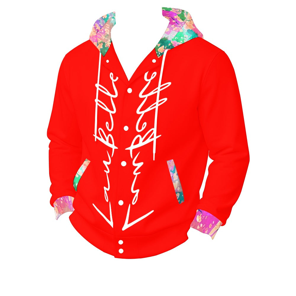 LauBelle Sport Athletic Hooded Baseball Varsity Jacket for her