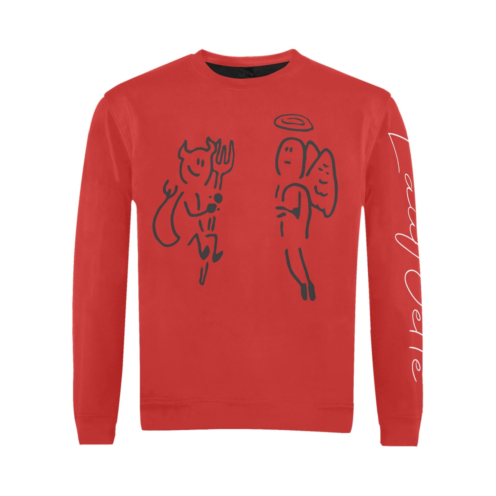 LauBelle Mens Graphic Print Crewneck Sweatshirt