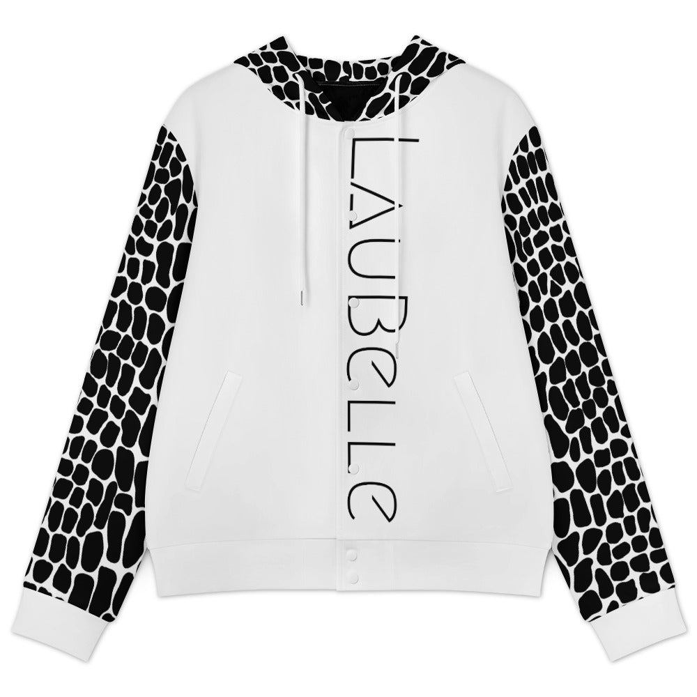 LauBelle Sport Athletic Hooded Baseball Varsity Jacket for her
