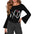 LauBelle - Women's Boat Neck Bell Sleeve T-shirt - Black Heart - LauBelle Brand