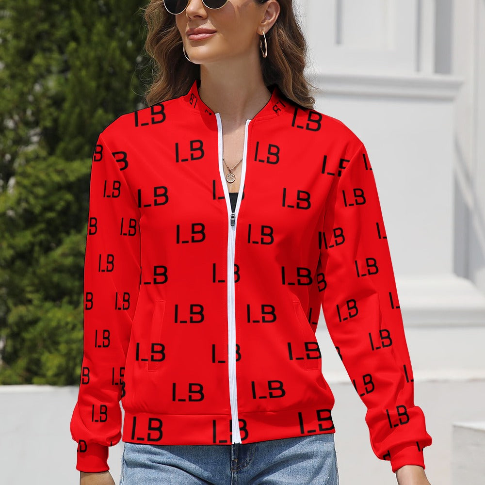 LauBelle Womens Tailored Athletic Zipper Workout Jacket