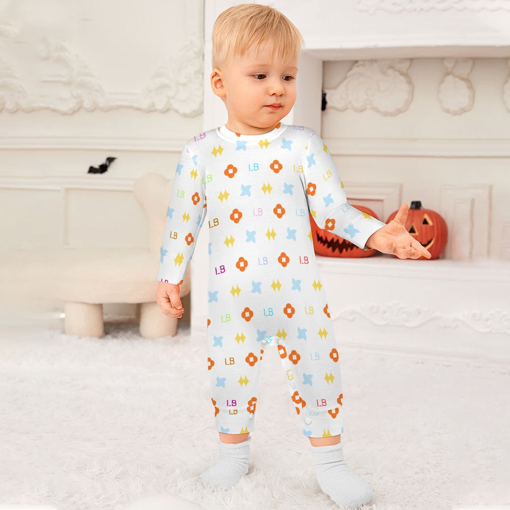 LauBelle Baby Soft Combed Cotton Long-Sleeve Bodysuit