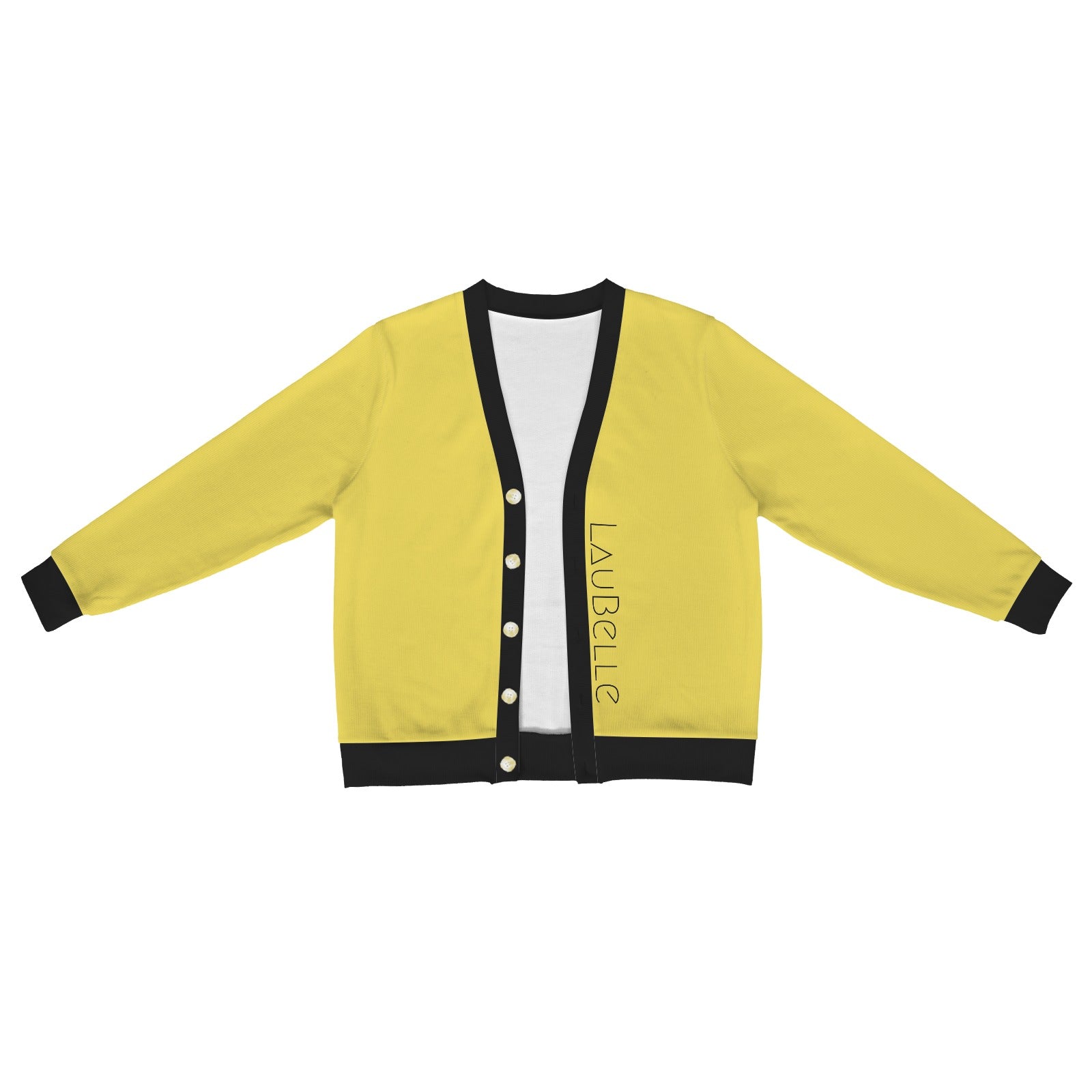 LauBelle Mens Tailored V-Neck Button-Up Cardigan