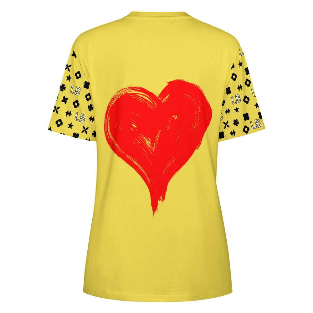 LauBelle - Women's 100% Cotton T-Shirt Yelloww - LauBelle Brand