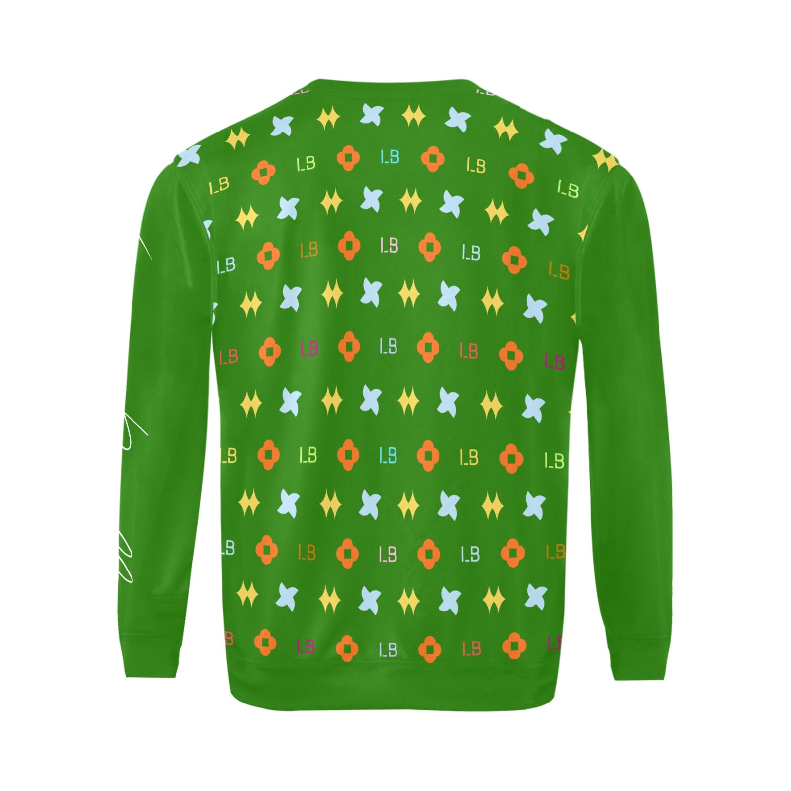 LauBelle Mens Graphic Print Crewneck Sweatshirt