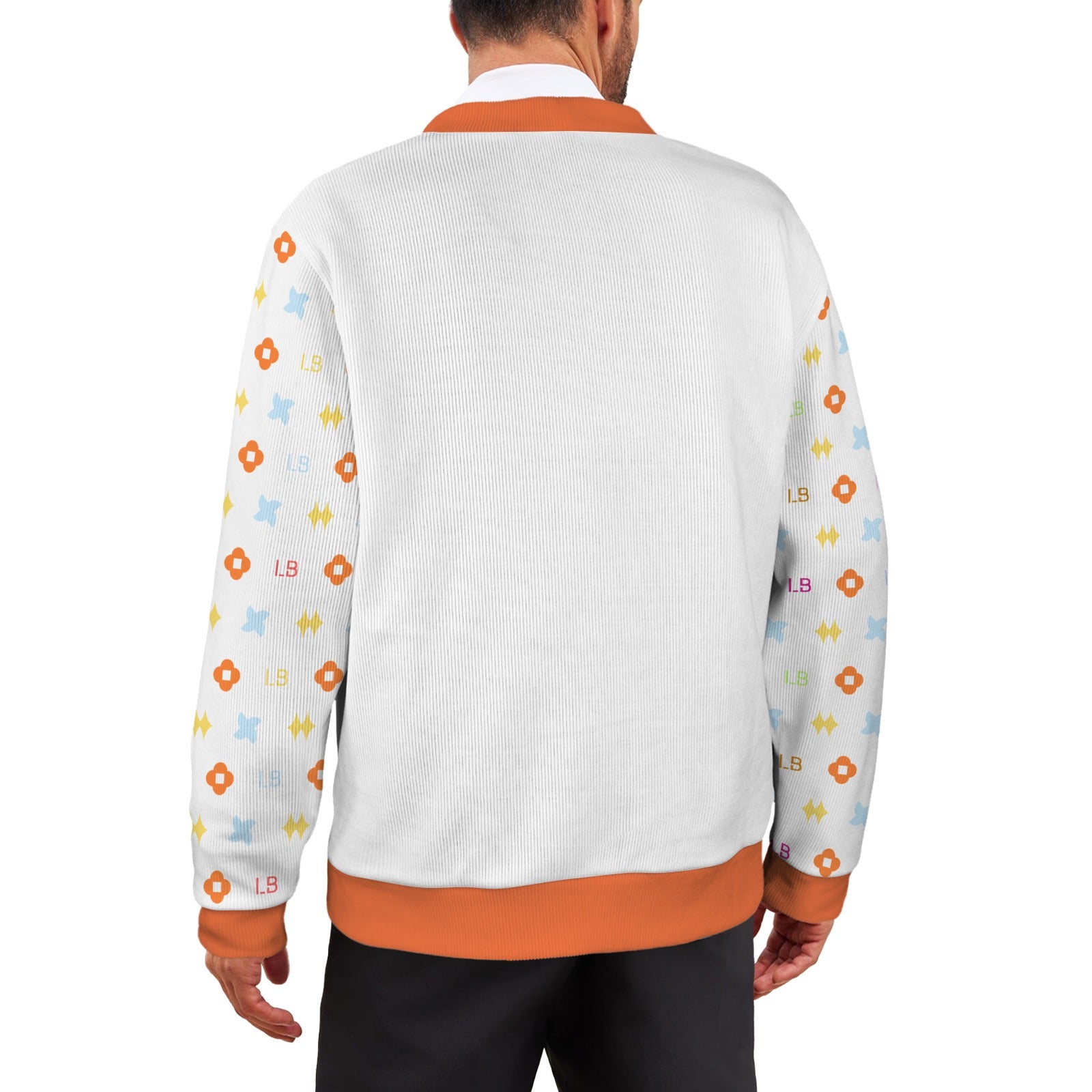LauBelle Mens Tailored V-Neck Button-Up Cardigan