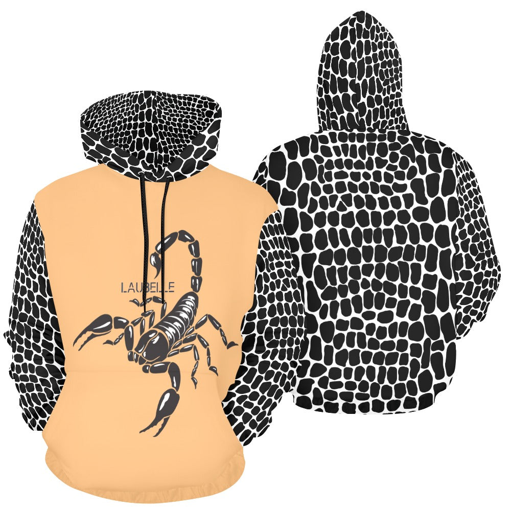LauBelle Mens All-Over Graphic Print Heavyweight Hoodie