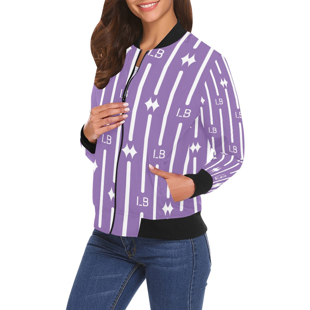 All Over Print Bomber Jacket for Women ( H19) - LauBelle Brand
