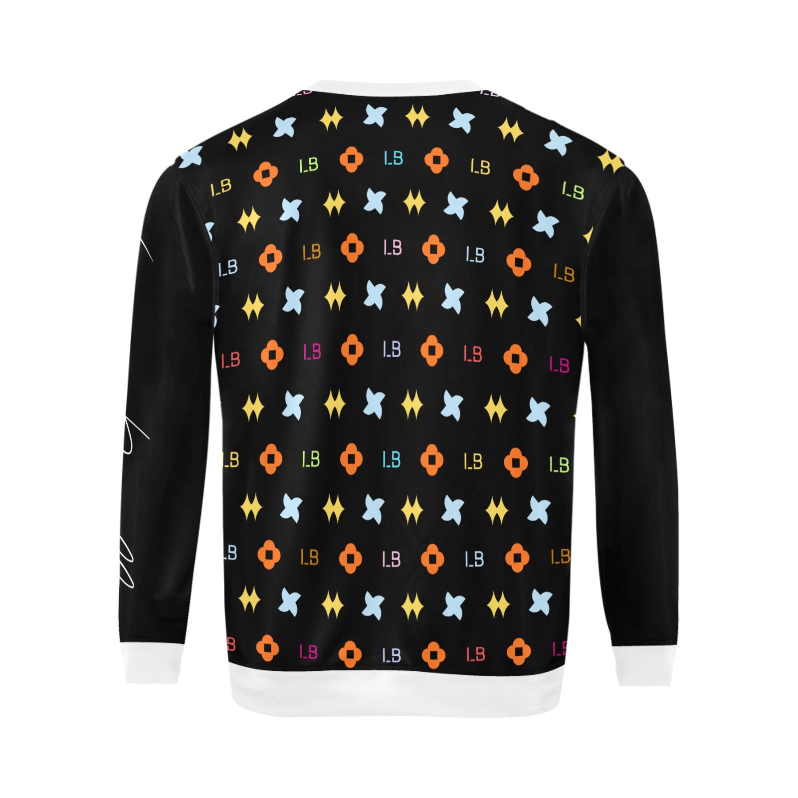 LauBelle Mens Graphic Print Crewneck Sweatshirt